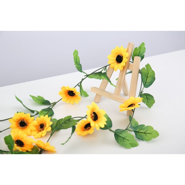 1 stk. 2,5 m Garland 3 blade Kunstige Solsikke Girlander Arti