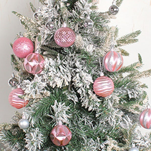 ##/(Rosa) Julgransdekoration hängande bollar##/