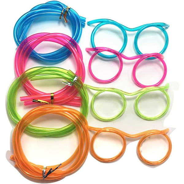 8-pack Återanvändbara Sugrör för Roliga Ögonbryn (12cm*1m) - för Barn