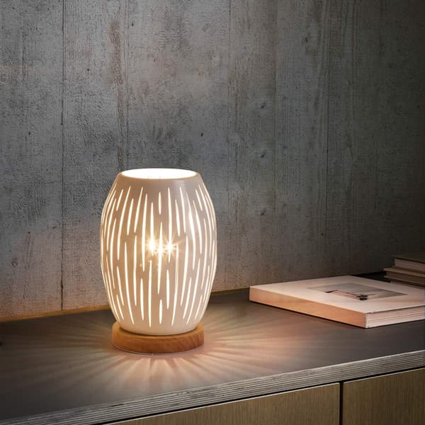 E27 60W Hvit Bordlampe for Innendørs Hjem Enkel Skrivebordsbelysning AC