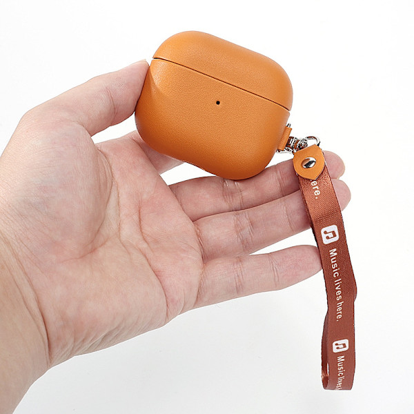 ##/Læderetui Kompatibelt med Apple AirPods3 - Håndlavet med Ægte Læder - Beskyttende AirPods Cover - AirPods Læderetui Cover##/