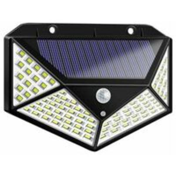2-pack solbelysning med rörelsesensor 100LED fyrkantig