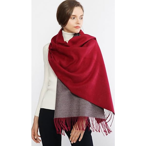 Vintertørklæde Pashmina Sjal Wrap til Kvinder Langt Stort Varmt Tykt