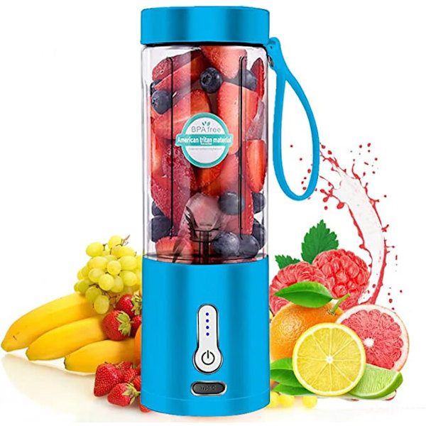 Bærbar blender til shakes og smoothies Opgraderede 18Oz bærbare blendere med 6 blade
