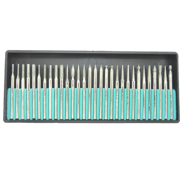 Roterande verktyg med 3 mm skaft Diamantstiftset Diamantstiftset Dreme