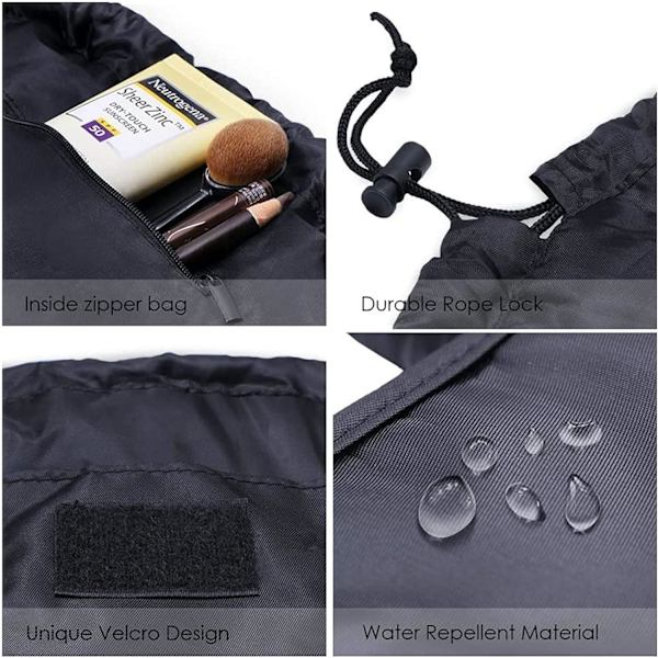 Kosmetikpose (Sort), Makeuppose, Snøre Design En-trins Organiser
