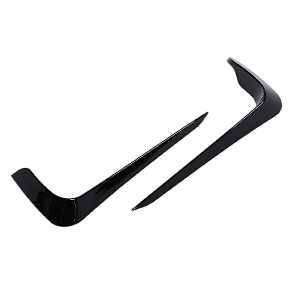 2 stk. Frontkofanger Splitter Aerodynamisk Side Luftventil Vindkniv Spoiler til 3 Serie E90 E91 M Sport PreLCI 2005 til 2008 Blank Sort