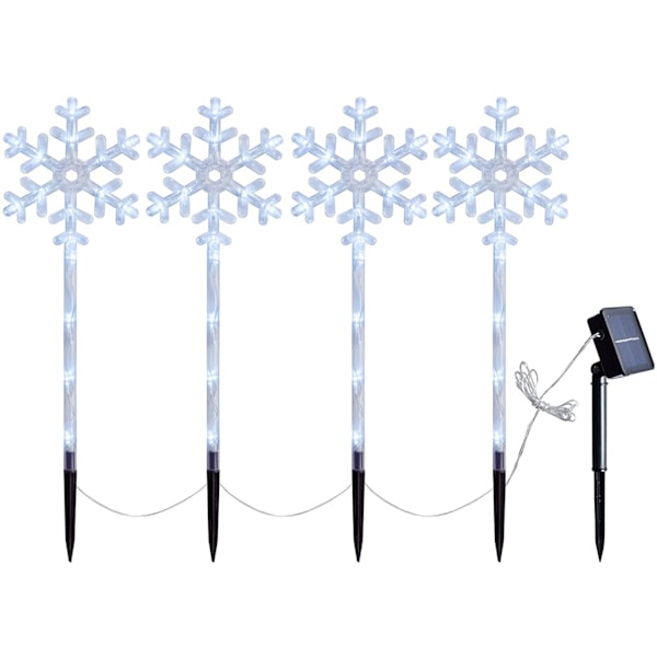 ##/Set med 4 Spiralformade Julgransvägsmarkörer med 40 LED-lampor för utomhusbruk##/