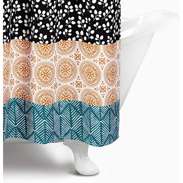 Boho Randigt Duschdraperi Färgglad Djärv Design 89 cm x 183 cm