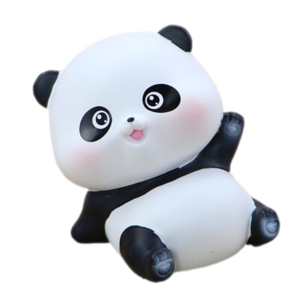 3 st Söta Mini Panda figurer Lekset Bred Applicabi