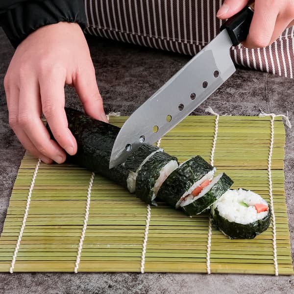 Sushi Maker 1 Styk Hvid Bazooka og Rullemaskine med Bambusmåtte Gaveideer til Begyndere