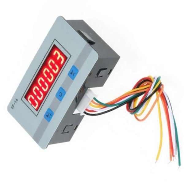 Digitalt tellermodul DC/AC5V-24V timeteller minikalkulator elektronisk totalisator med NPN og PNP