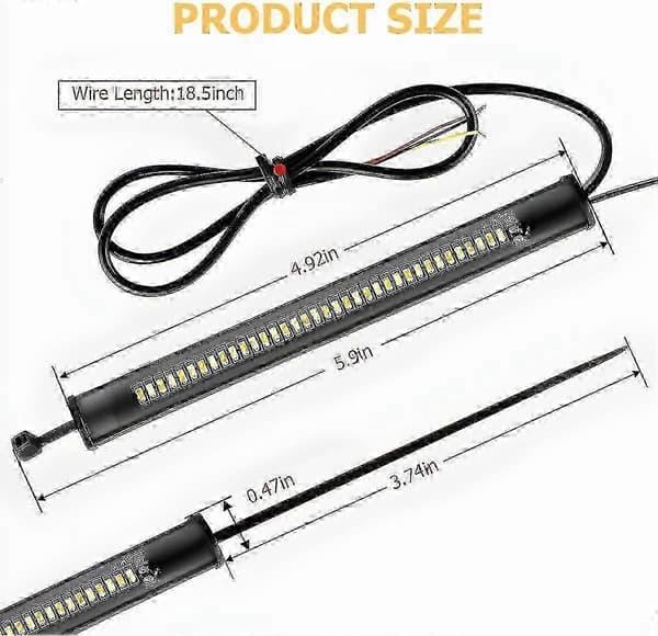 2 stk. Motorsykkel LED Blinklys