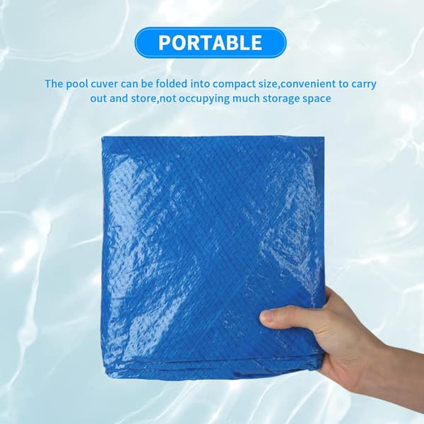 Rundt Swimmingpool Dæksel, Diameter 244cm / 8ft Oppustelig Svøm