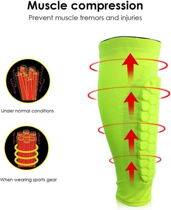 1 Pari Jalkapallo Shin Guards (Vihreä, L), Vasikan Suojahiha Profe