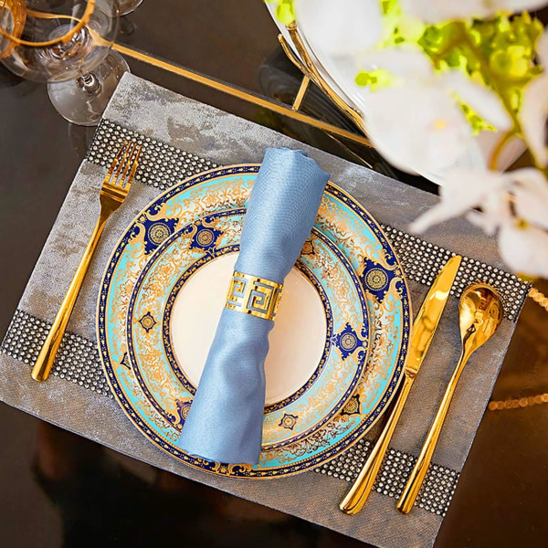 (12 STK-Guld) Servietringe og -holdere, 6/12 Stykker Metal Serviet