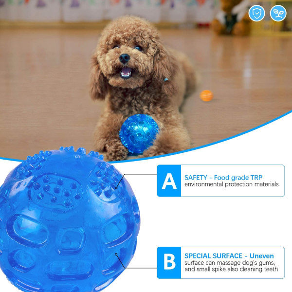Sound Dog Ball Set med 3 Flytande Vattenhundbollar, Studsande Indestruktibel