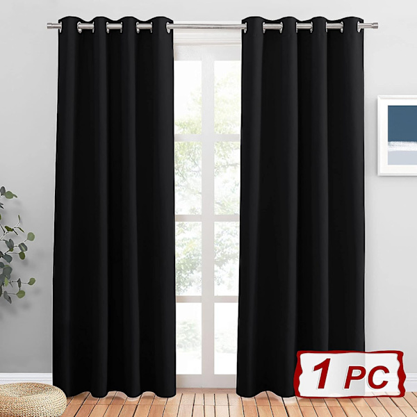 ##/1 sort mørklægningsgardin - 120 x 180 cm##/