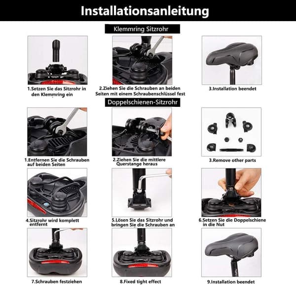 Pyörän Satula Ergonomiset Touring Geelisatula Ontto Kaksoisjousi S
