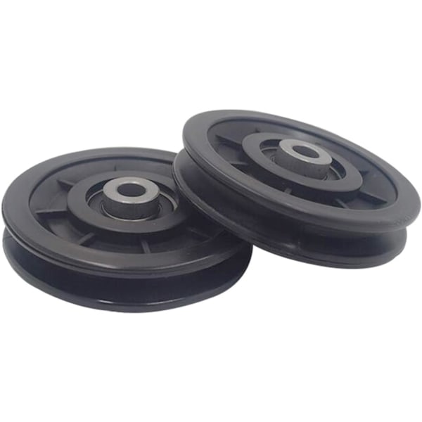 2 st - 90 mm Lager Nylon Rulle, Viktlyftningsrulle, Universal