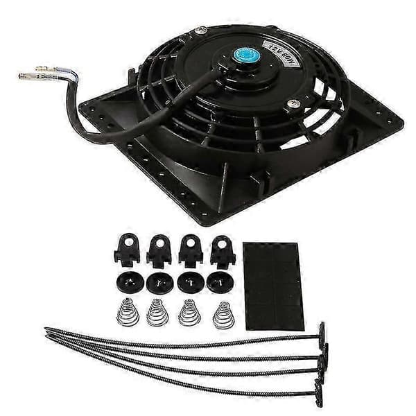 6-tums Slim 650CFM Radiator Kylfläktar Universal Slim Pull Push 12V 80W Direkt Ersättning Electr