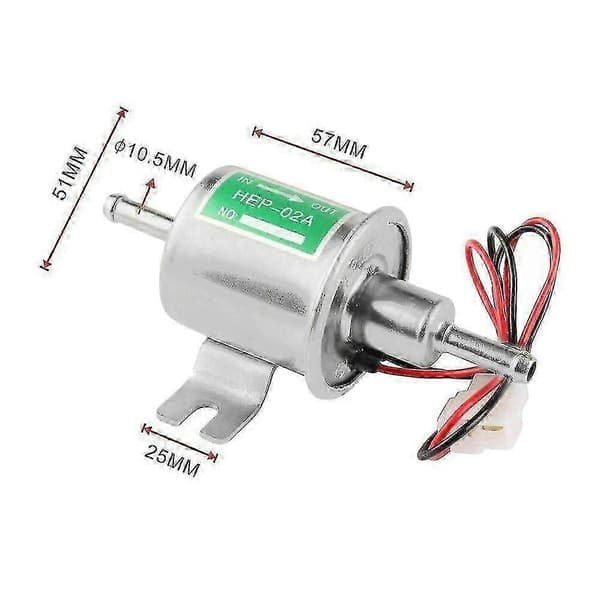 Universell 12V HEP-02A Bränsleöverföringspump Inline Elektrisk Lågtrycksbränslepump Gasbränslepump