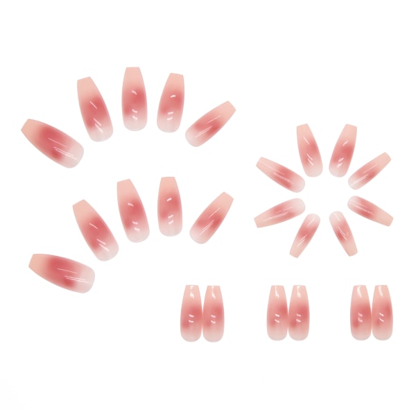 24stk falske negler Lange negler Fake Nails Ballerina Akryl Fake Na