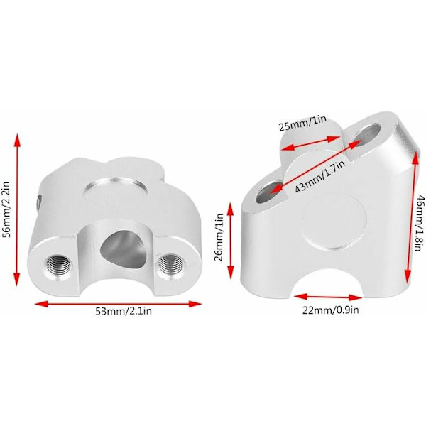 (Sølv) Motorcykeltilbehør Latte Aluminium Legering Løfte Kode