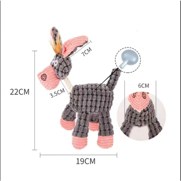 Plush-lelu ja kangas koiralle - Powder