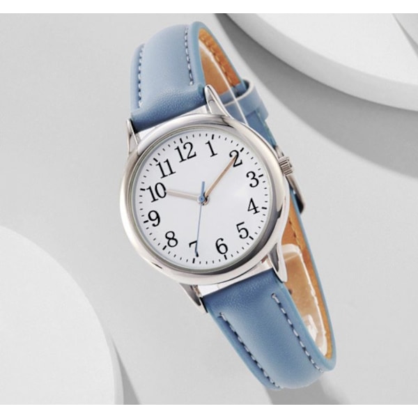 Quartz klocka dam minimal stil klockor quartz klocka läderrem vattentät
