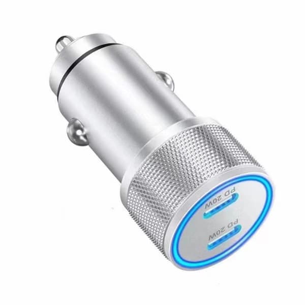 20W USB-C Billaderadapter med 1m Lynkabel, 12V/24V D