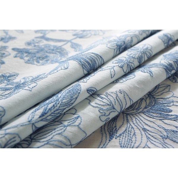 ##/Blå broderet vandtæt dug, 140X180CM##/