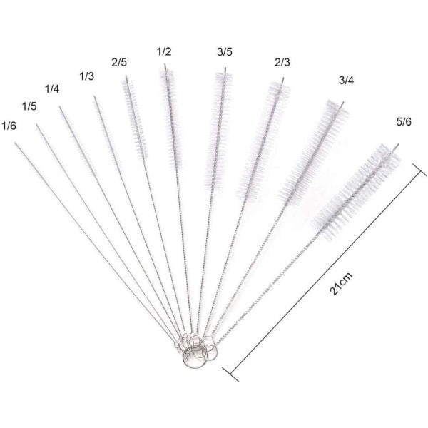 10 stk. Rørrenser, Rengjøringsbørste for glassflasker H