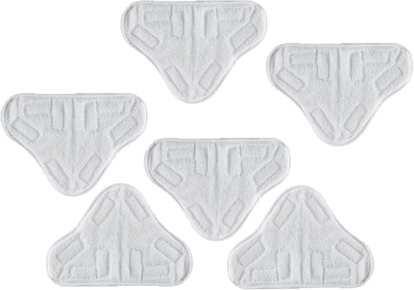 Sett med 6 vaskbare mikrofiberkluter for H2O H20 X5 dampmopp