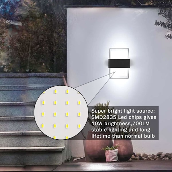 LED Utendørs Vegglampe IP65 Vanntett Utendørs Vegglampe Utendørs Li