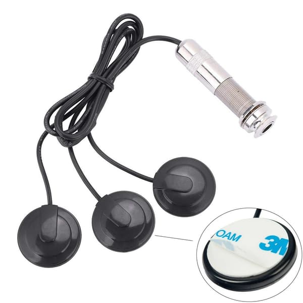 Piezo Kontakt Transduser for Gitar Ukulele Mandolin Instrumenter