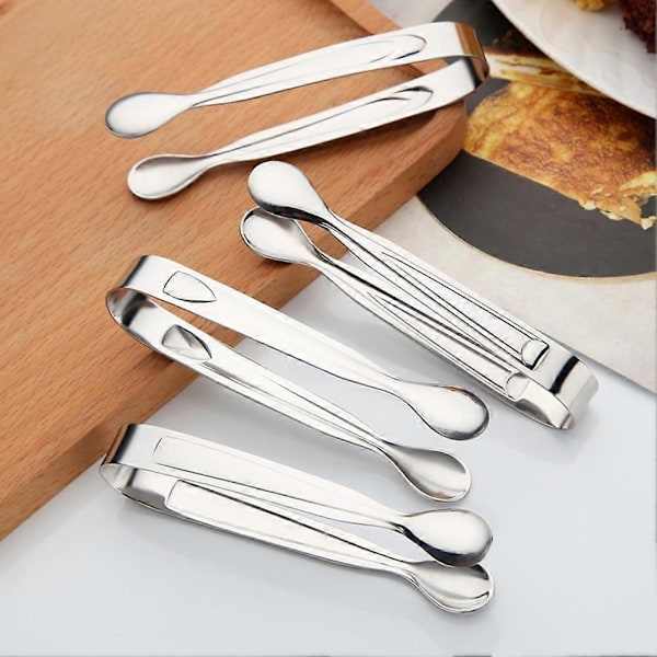 2 st Rostfria Kaffe Socker Tänger Barbecue BBQ Clip Klämma Köksredskap C010.