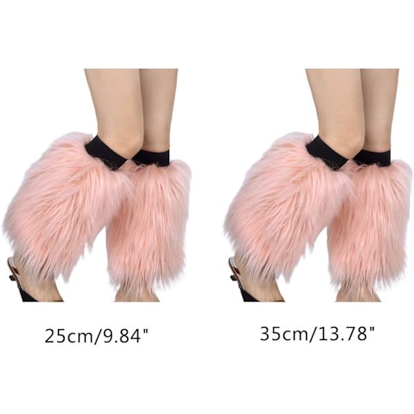 ##/(Rosa, 25 cm) Vinterpels Legwarmer Strømper Kalvesokker for Kvinner##/