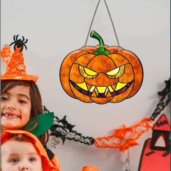 Akryl Halloween Hängande - Pumpa, Hängande Skylt för Heminredning