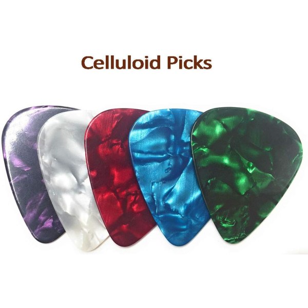 Gitarrkapo med 5 plektrum (original träfärg) - 75*80mm, legering Gui