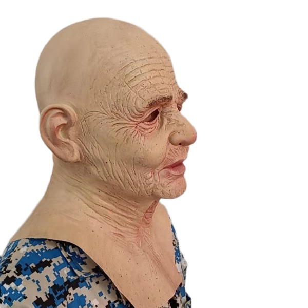 Latex Realistic Mans Face Cover Mask Manlig förklädnad Cosplay Hallow