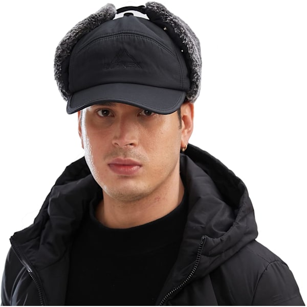 ##/Vinter Trapper Hat Vindtæt Aviator Hat Vinter Chapka Øreklapper T##/