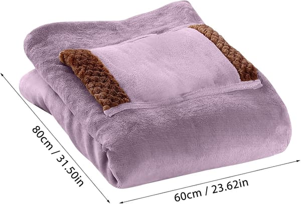 Rosa USB elektrisk värmefilt (60x80cm)