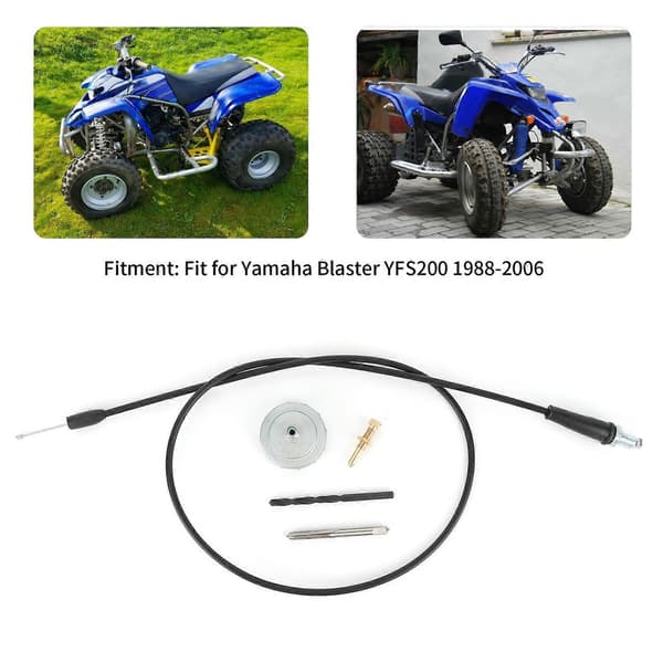 Gassvaierhette tomgangsskrue sett 101874K Passer Yamaha Blaster YFS200 1988-2006