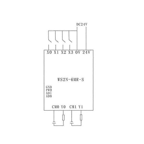 PLC Board Elektrisk Simpel Programmerbar Controller Baseret på FX1N / 2N‑6MR / T / 10 /14 /20MR