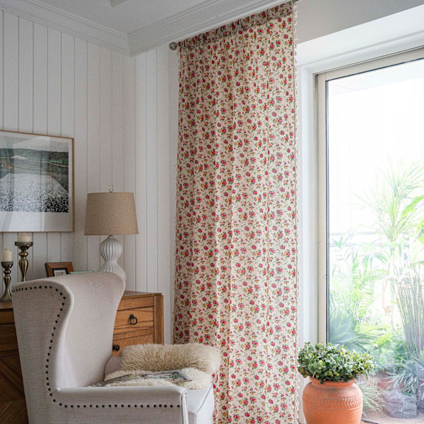 ##/Soveværelsesgardin i boho-stil, længde 150*200cm, trykt bomuld og linned##/
