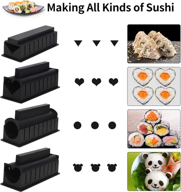 Sushi Maker Kit 10 stk Sushi Former Sushi Forberedelsessett Ris