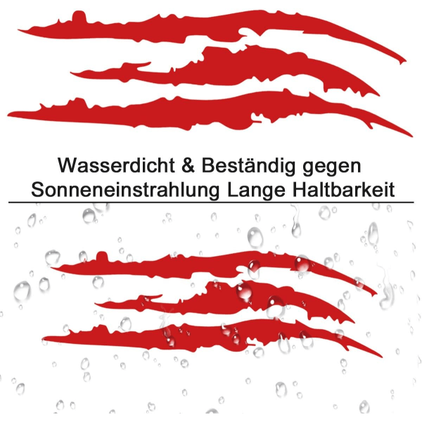 Rød - Reflekterende Bilsticker Vandafvisende Forlygte Sticker f