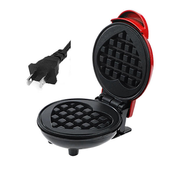 Mini Elektrisk Vaffeljern Hjem Multifunksjonell Frokostmaskin Barn Kake Bakeplate Hjerte
