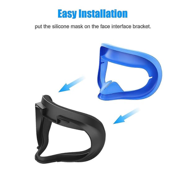 Silikone VR Beskytter til Oculus Quest 2 VR Headset Høj Styrke Cover Blue